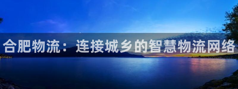 豪门国际注册网页版：合肥物流：连接城乡的智慧物流网络